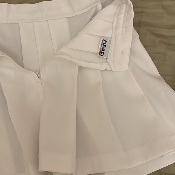 Head Sportswear Pleated White Mini Tennis Skirt Size L - Picture 3 of 4
